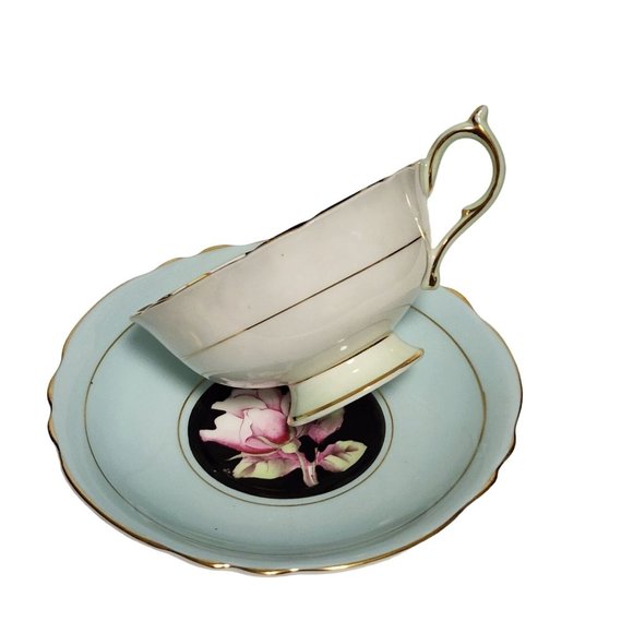 Vintage Paragon Double Warrant Cabbage Rose Gilt Teacup Saucer Bone China L068 - Picture 7 of 10